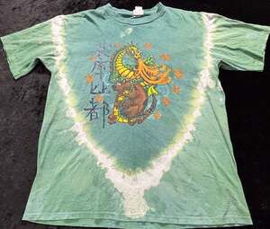 Men XL Vintage Scooby-Doo Cartoon Network Dragon Flames Tie-Dye T-Shirt